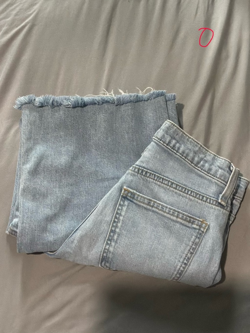 Target Light Wash Blue Women's Fringe Hem Jeans